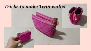 WOW TRICKS TO MAKE TWIN WALLET / BAG DIY