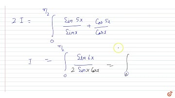 The value of the definite integral, `int_0^(pi/2) (sin5x)/sinx dx` is