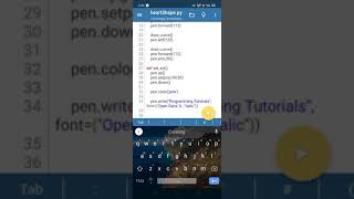 draw heart animation using python #Python #heart #animation #coding #short