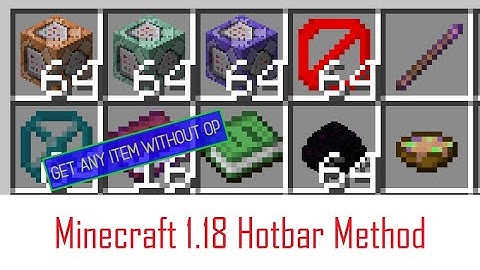 How To Get Any Command Only Items on Creative Multiplayer Servers Without OP (Hotbar Method)