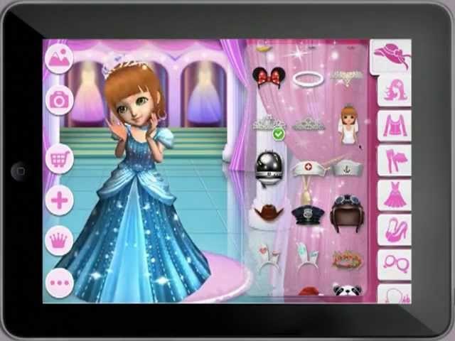 open lace back dress 3D Pretty Brown Princess Dressup Game