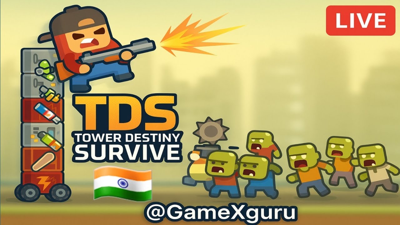 TDS Tower Destiny Survive LIVE – Zombie Killer Live Streaming By GameXguru