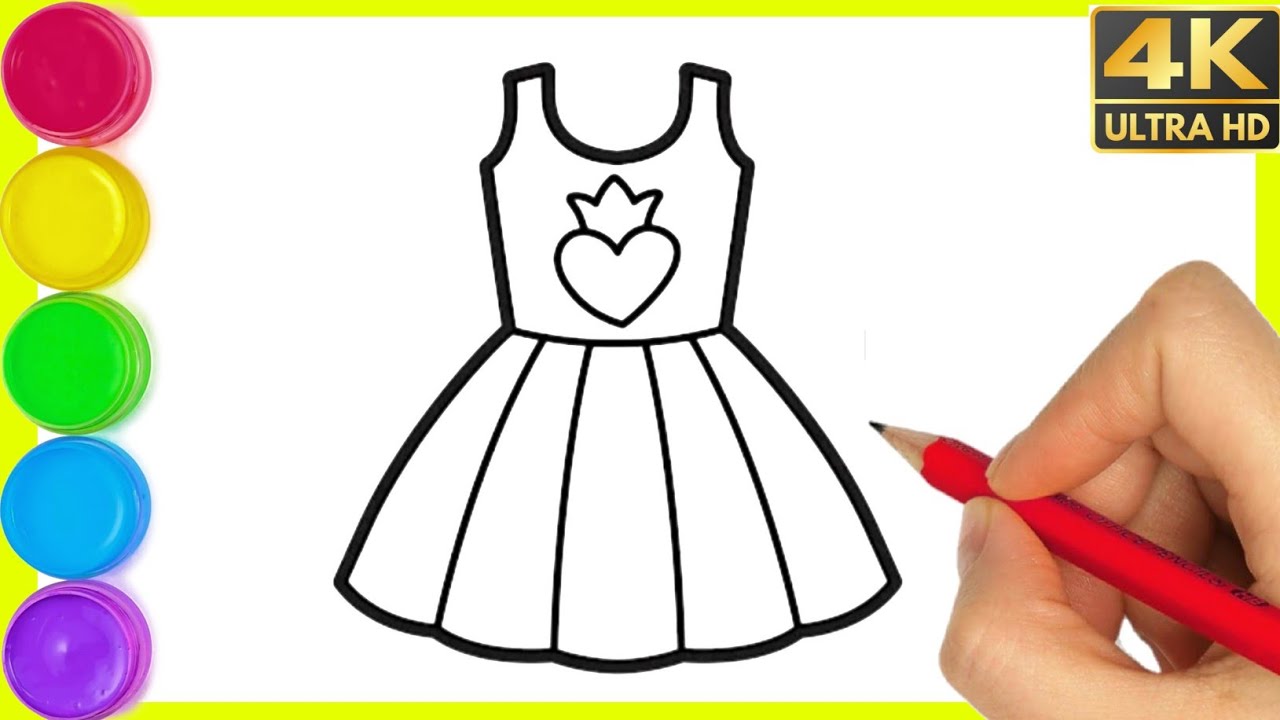 How to draw a girl with beautiful Dress | Easy girl drawing | Simple girl  drawing - YouTube