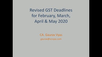 GSTR 3B & GSTR 1 due dates under COVID-19
