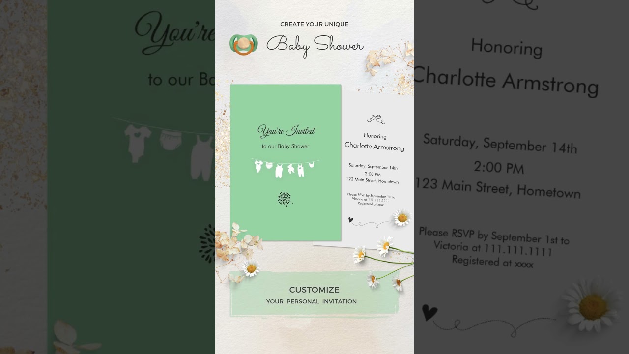 Minimalist Boho Baby Shower Invitations 