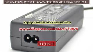 Genuine PSM36W-208 AC Adapter PSC36W-208 293247-009 18V 1A 18W for... — Best Deal 2026 | Shop Now!