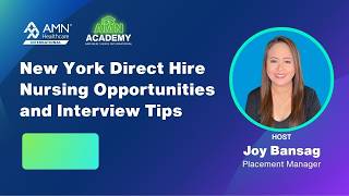 AMN Academy Dream Jobs: Direct Hire RN Jobs in New York