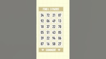Find 3 Pairs of Numbers! | No. 85 ✅