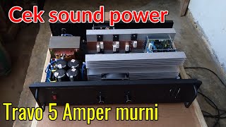 Power Rakitan dengan Travo 5 Amper BELT untuk speaker 15 inch 2 buah