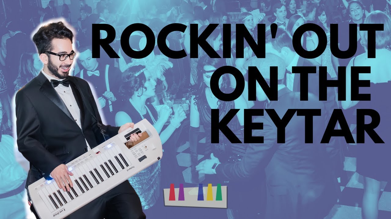 PianoBySteven - Rocking out on the keytar 🎹 Live clip
