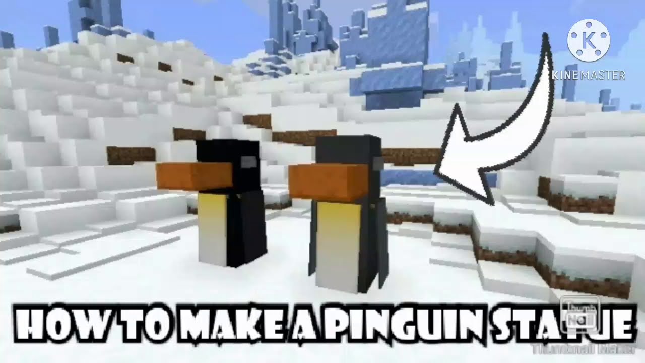 how to make a pinguin statue in Minecraft - YouTube
