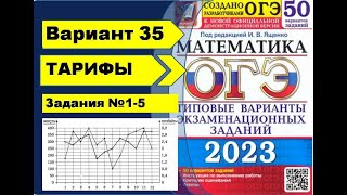 ТАРИФЫ. Вариант 35 (№1-5). ОГЭ математика 2023 Ященко 50 вар.