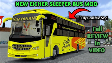 New BS-6 EICHER Sleeper Bus Mod For Bus Simulator Indonesia How to Add bus Mod in BUSSID