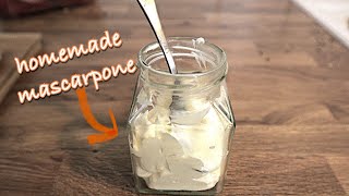 Two Ingredient Mascarpone (homemade) #shorts