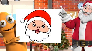 Comment dessiner la tete du pere noel
