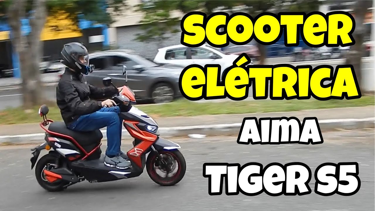 Scooter Elétrica Aima Tiger S5 Review completo. YouTube