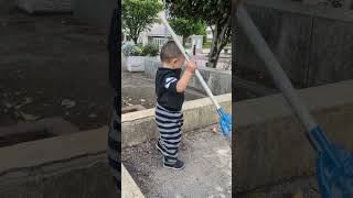 water break at work #raisingkids #kidsatwork #raisingrayon #cutekids