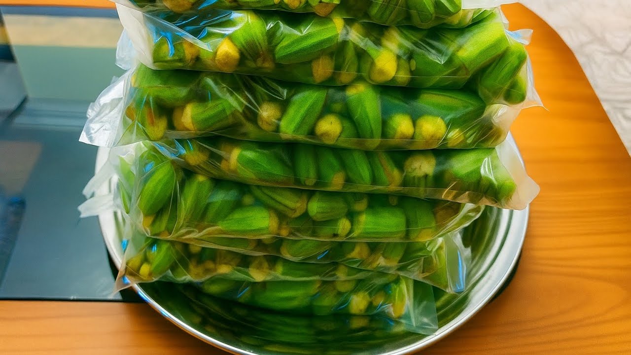 تفريز البامية بطريقة سهلة جدا وهتعيش لفترة طويلة محتفظة بالطعم والقيمة الغذائية @moshihata