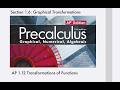 Graphical Transformations (Section 1.6/AP 1.12)