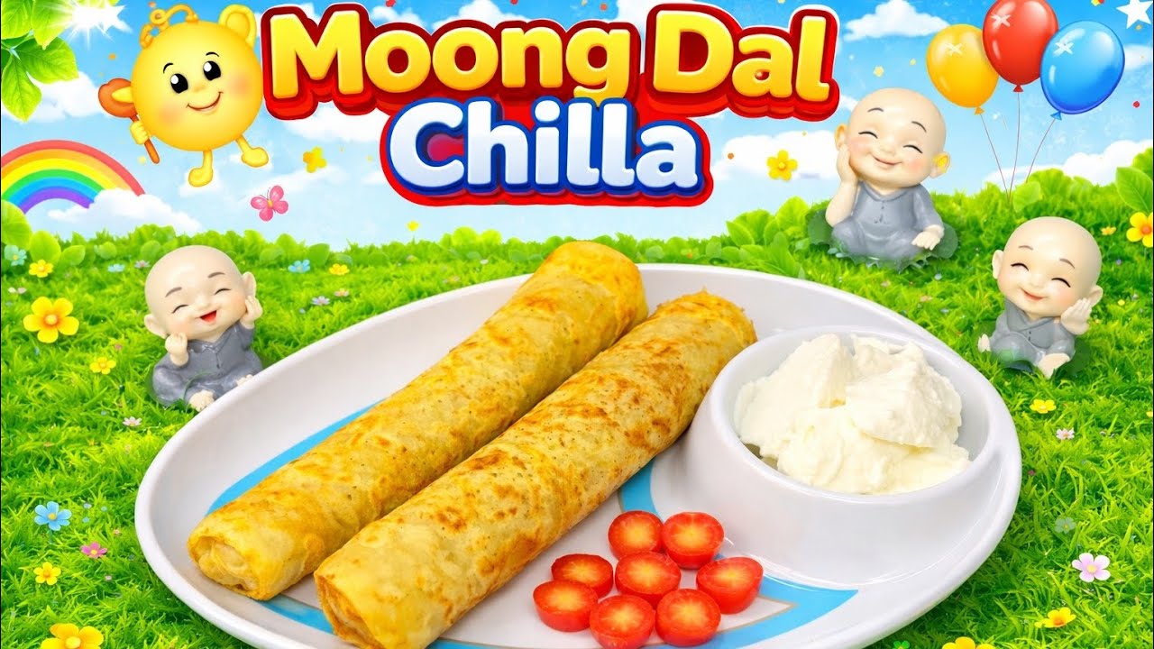 Kids Special Moong Dal Chilla | Nutritious Lunchbox & Breakfast Recipe