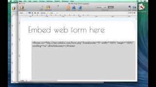 How to embed a form into a web page using HTML Snippet