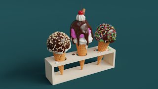 Ice Cream 002 3D Model