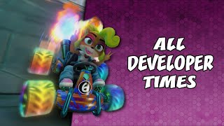 ALL Developer Time Trials (Mostly) With Acceleration (With Tips) | Crash Team Racing: Nitro Fueled