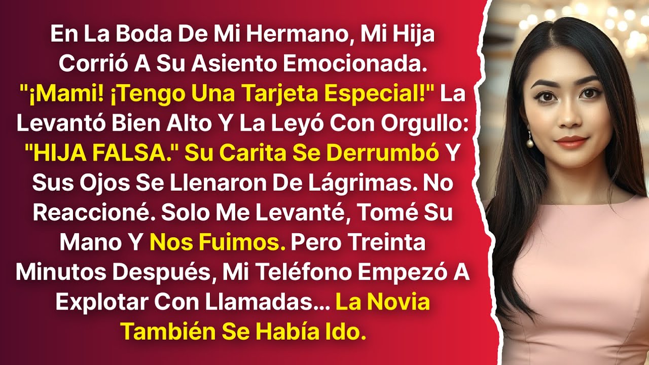 Mi Hija Leyó Con Orgullo Su Tarjeta De Boda En Voz Alta. Decía “HIJA FALSA”. Treinta Minutos Después