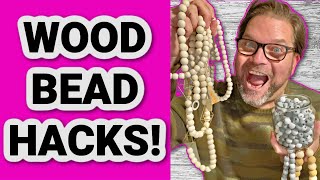 **WOW** High-End Wood Bead Hacks!!! Beautiful DIY projects using Wood Beads!! DIY for Less! screenshot 4