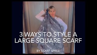 3 Ways to Style a Large Square Scarf by SCARF SPREE screenshot 5
