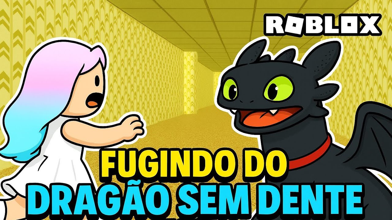 FUGINDO DO DRAGÃO SEM DENTE NO ROBLOX