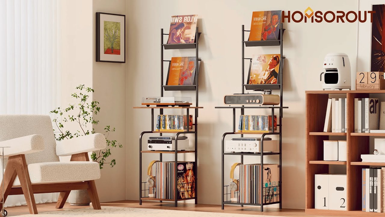 Installation instruction- 6-Tier Record Player Stand with Vinyl