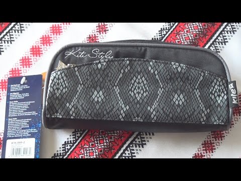 Пенал Kite 649 Style 3 отделения Черный с принтом K14 649 2
