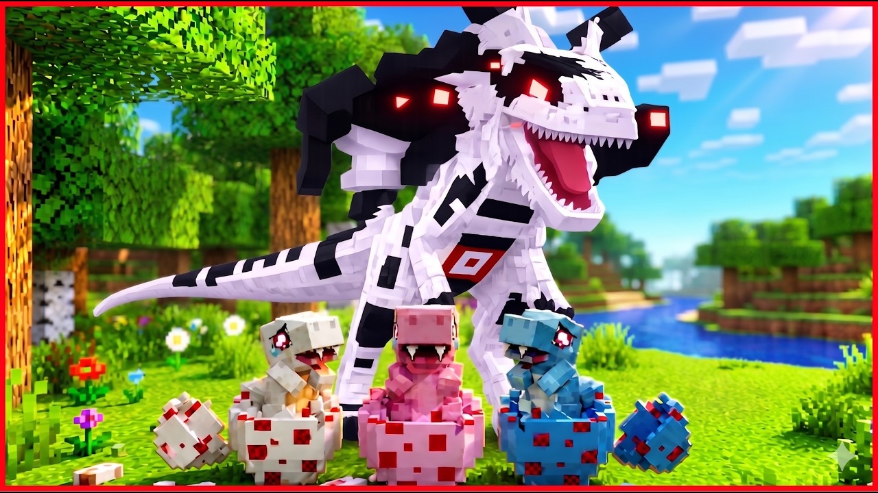 1000 YOUTUBER DI ADOPSI JADI DINOSAURUS ROBOT DI MINECRAFT ! GODZILLA ALIGATOR VS DINO ANOMALI !