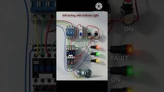 Self-Locking Motor Circuit with Indicator Lights 🔥 | Easy Wiring Tutorial