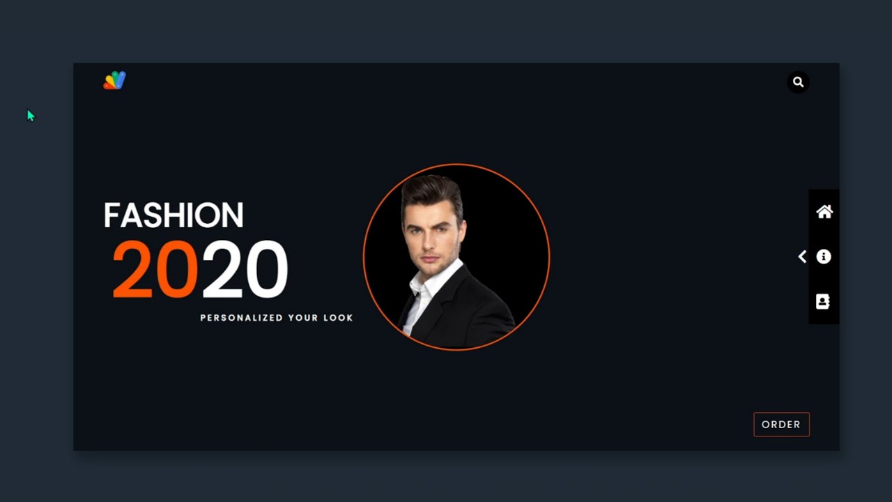 Landing page design using HTML CSS & JS  || Javascript SideBar menu