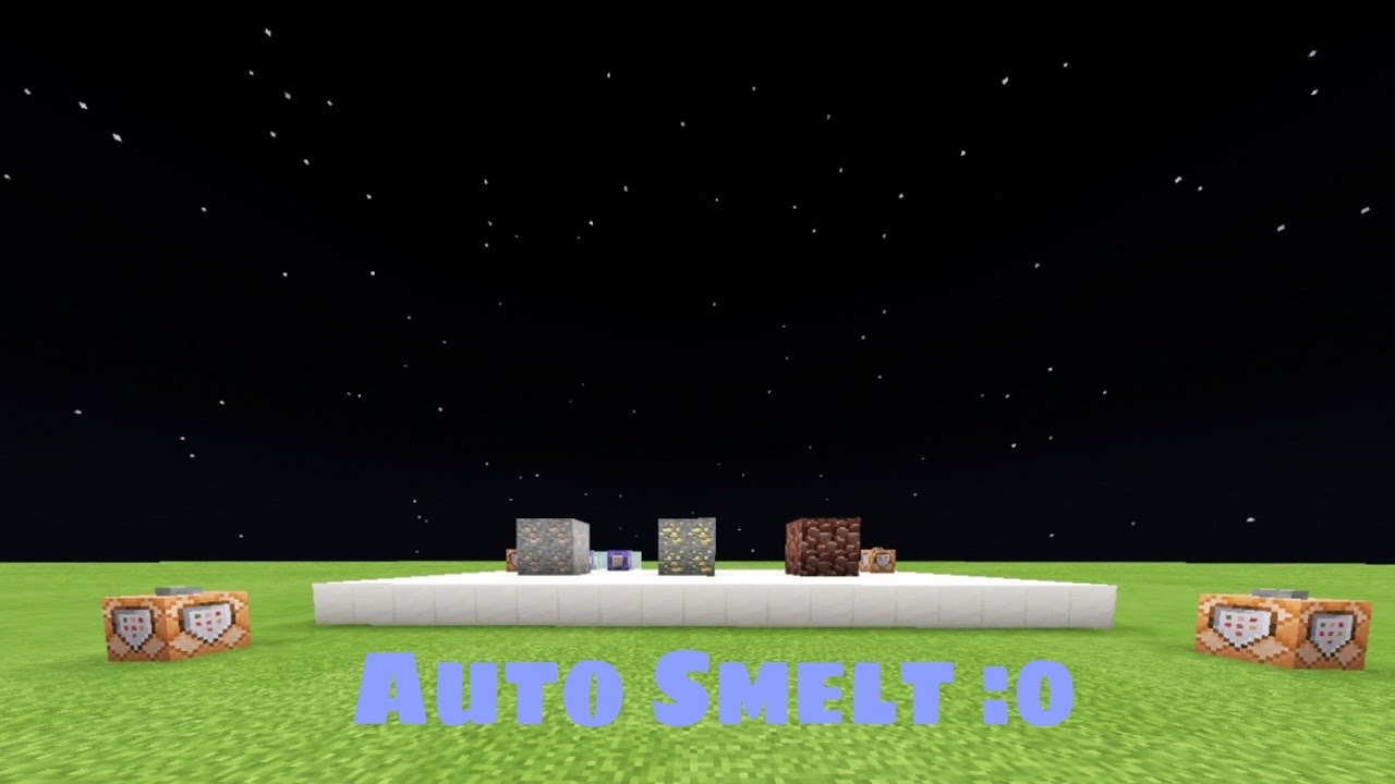 Minecraft Tutorial - How To Make An Auto Smelt Ores 1.16+