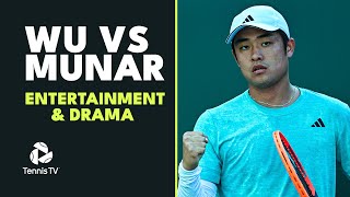 DRAMA \u0026 ENTERTAINMENT In Wu vs Munar Encounter | Indian Wells 2023