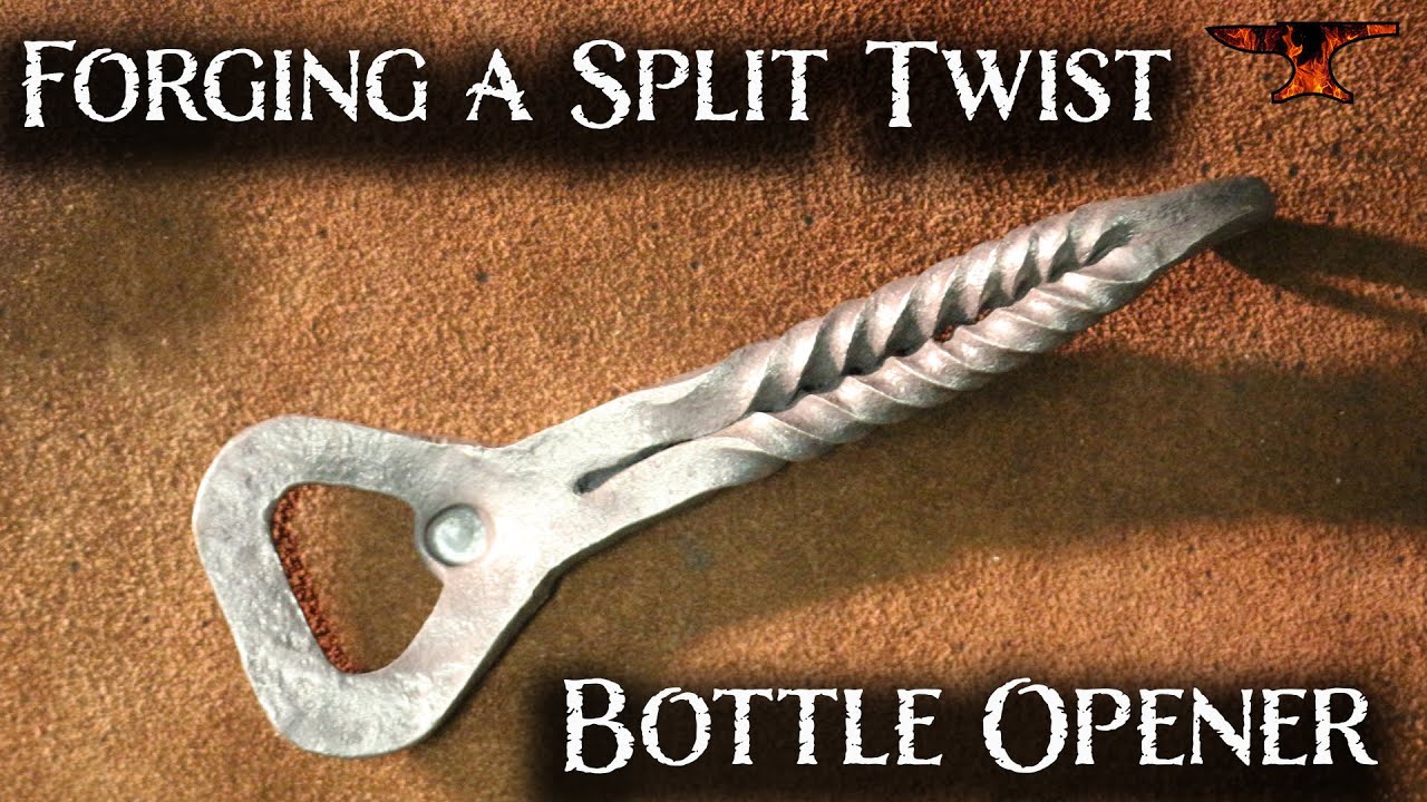 Forging Bottle Opener no.28- Split Twist and Fire Weld 