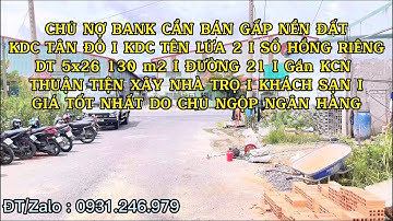 Khu dân cư tân đô I kdc tên lửa 2 I Hương Sen Garden I Nền 130 m2 I Chủ ngộp bank cần bán gấp