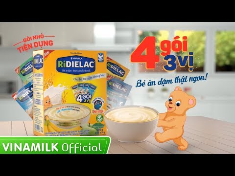 Quảng cáo Vinamilk – Bột ăn dặm RiDIELAC 4 gói 3 vị | Tổng hợp những nội dung nói về các loại bột ăn dặm của vinamilk chuẩn nhất