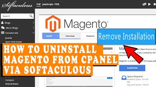 How to Uninstall Magento from cPanel using Softaculous?