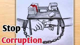 Anti corruption drawing easy drawing for beginners anti corruption art by noorkhayal 