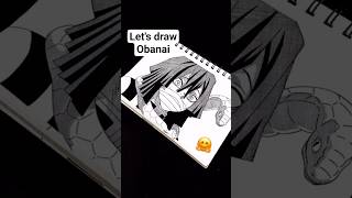 This Obanai Drawing Feels Alive 😳🐍 || Insane Anime Sketch #shorts #viral #animeart