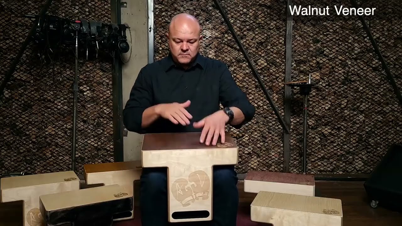 Walnut T-Top Cajon • Deep, Warm & Powerful - Andries Visser Studio Jam