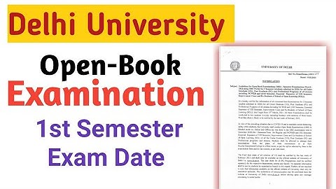 DU 1st Sem Exam About to Begin | Open-Book Examination | Delhi University Exam |OBE| @CLUSTERcareer