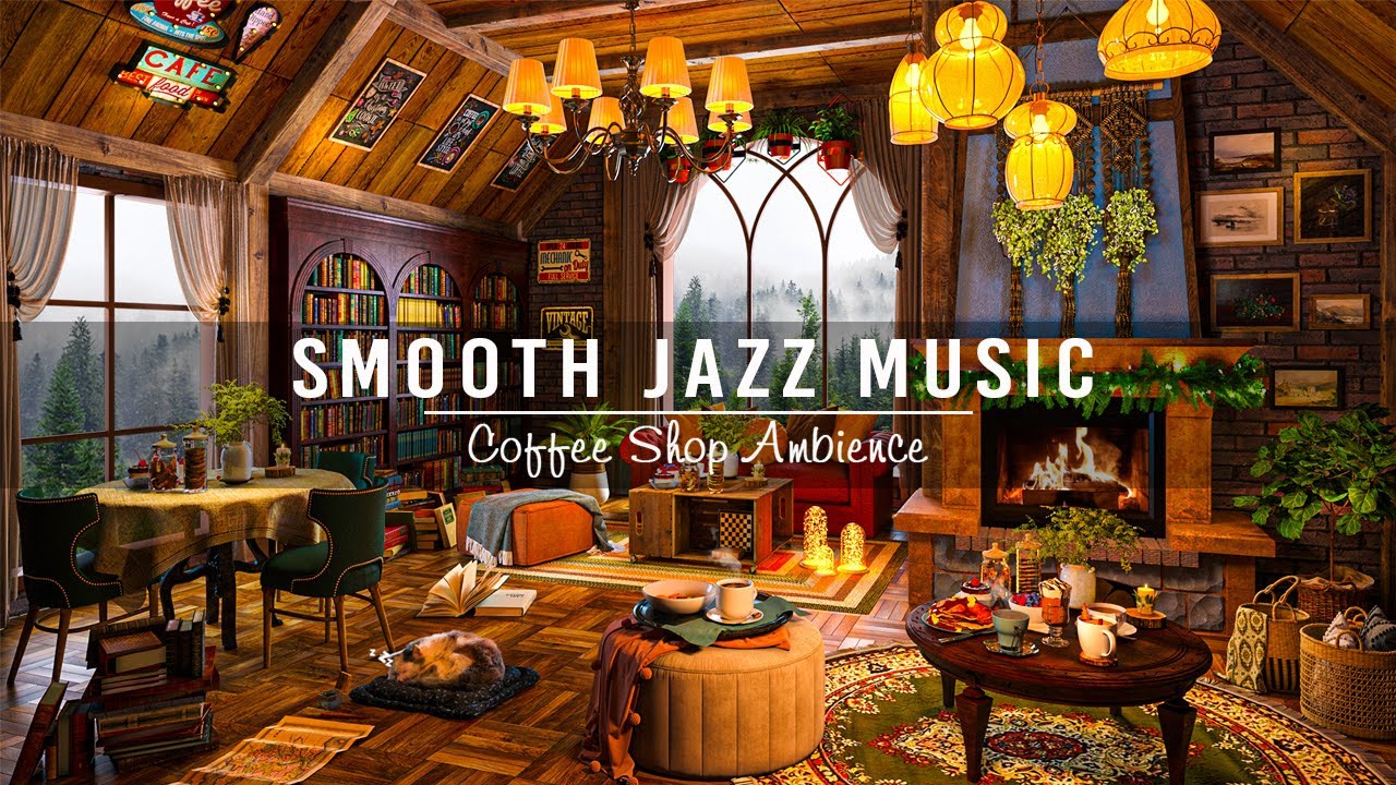 Smooth Piano Jazz Instrumental Music for Unwind  Cozy Coffee Shop Ambience with Relaxing Jazz Music