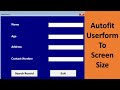 Autofit UserForm in Excel VBA - UserForm Example