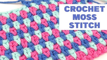 Crochet Moss Stitch (Easy + Beginner Friendly!)