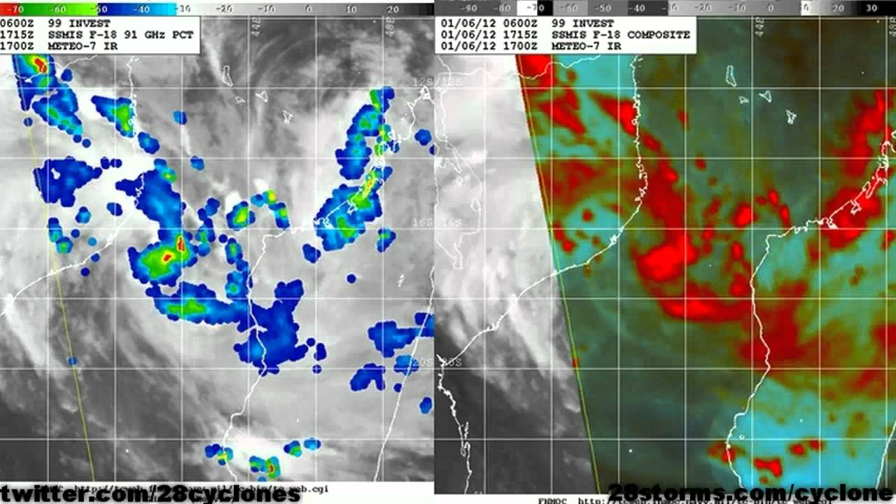 Madagascar Cyclone Landfall - Low North of Kimberley